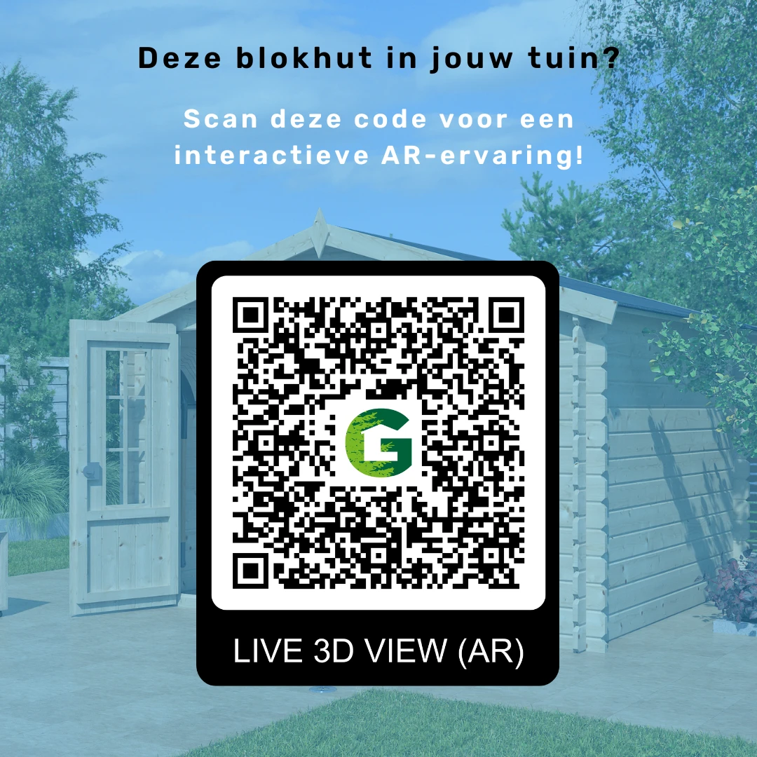 Woodlands Blokhut Oregon met Overkapping Geïmpregneerd 655 x 295 cm (6550 x 2950 mm) - Afbeelding 4